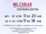 Eingangsschild der Milchbar